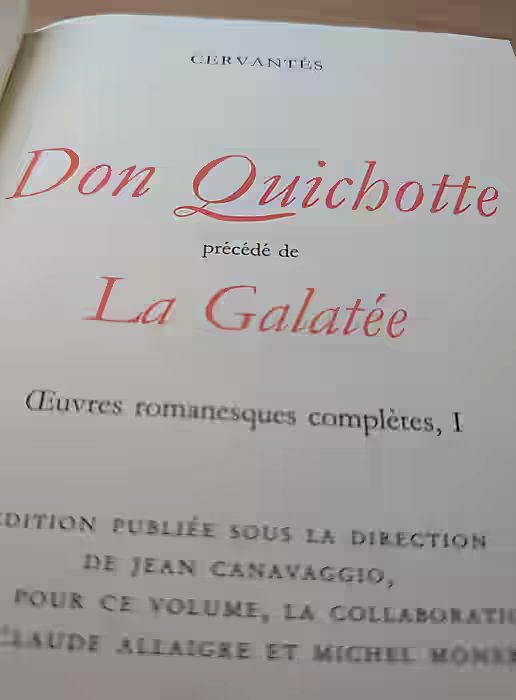 Page de titre du &lsquo;Don Quichotte&rsquo;
